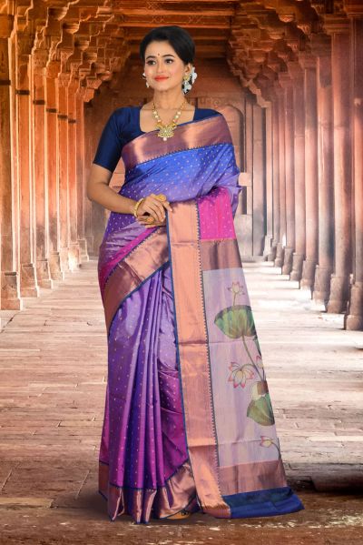 Mushroom Silk Saree (adi84742)