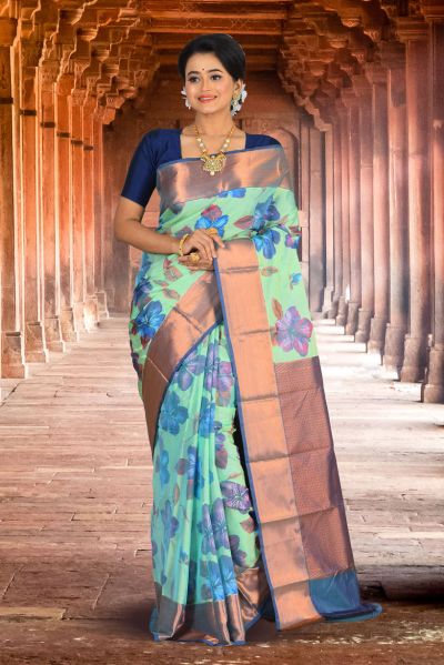 Mushroom Silk Saree (adi84736)