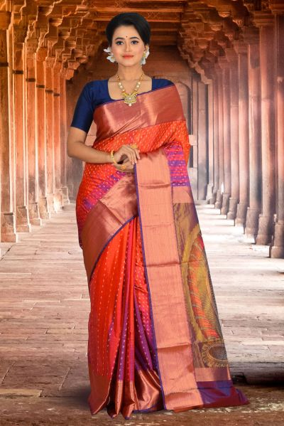 Mushroom Silk Saree (adi84740)