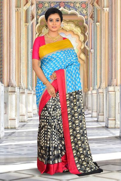 Printed Silk Saree (adi84771)