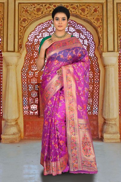 Organza Silk Saree (adi84790)