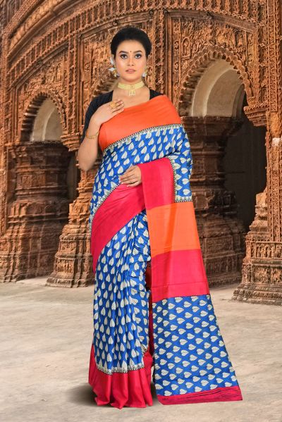 Printed Silk Saree (adi84826)