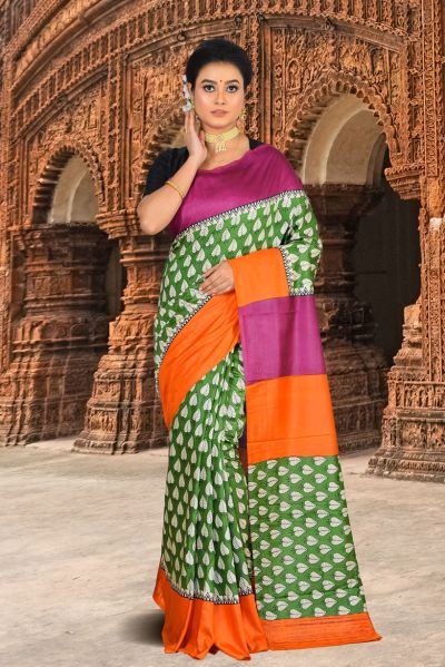 Printed Silk Saree (adi84830)