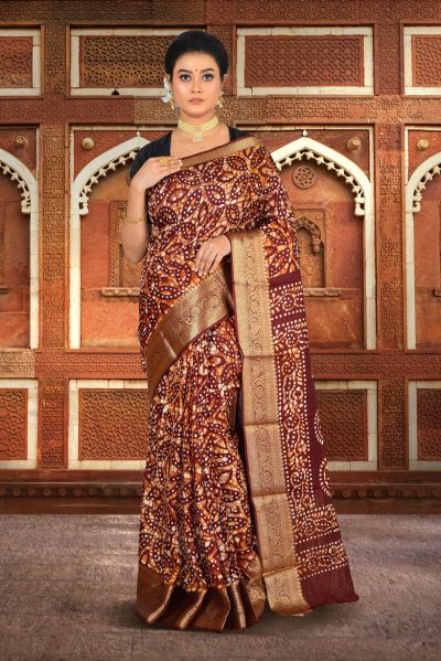 Printed Silk Saree (adi84844)