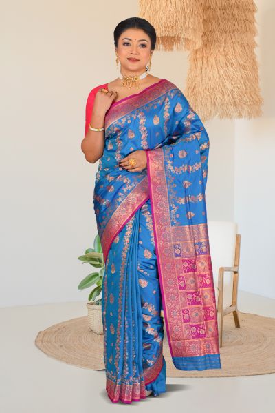 Semi Katan Silk Saree (adi86872)