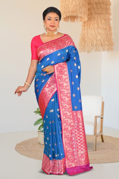 Semi Katan Silk Saree (adi86874)