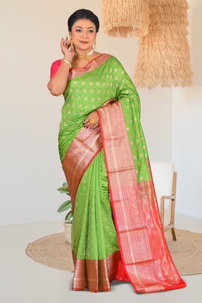 Semi Kanjivaram Silk Saree (adi86875)