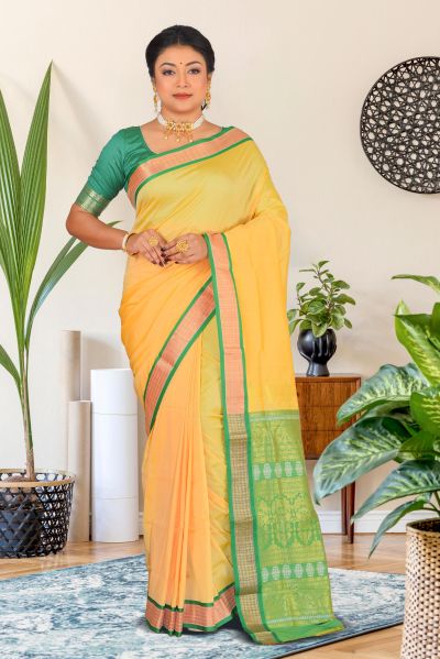 Semi Bomkai Silk Saree (adi86901)