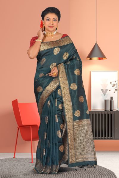 Semi Tussar Silk Saree (adi86912)