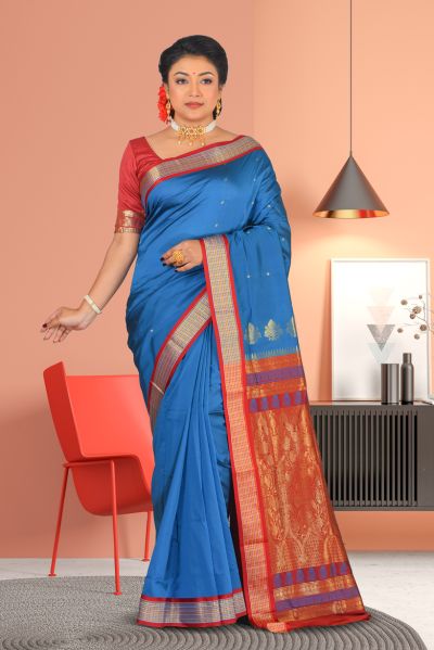 Semi Bomkai Silk Saree (adi86914)