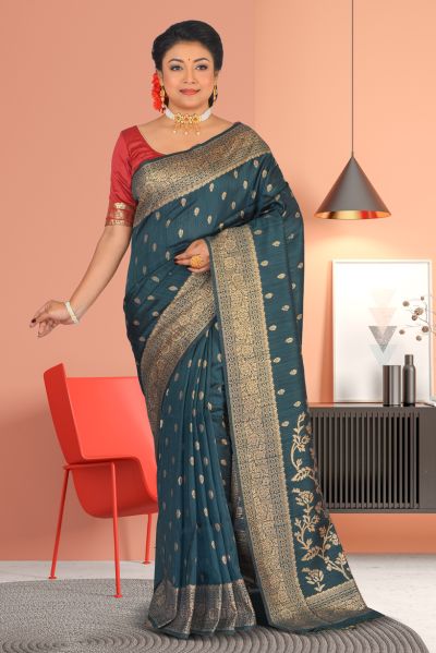 Semi Tussar Silk Saree (adi86916)