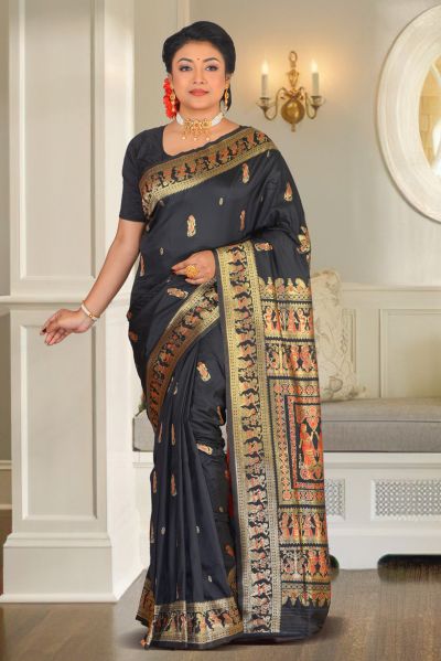 Semi Swarnachari Silk Saree (adi86939)