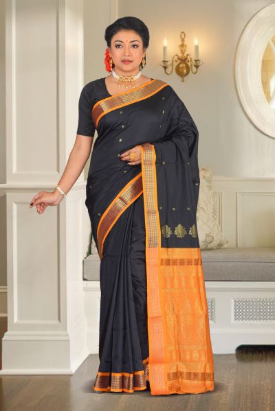 Semi Bomkai Silk Saree (adi86941)