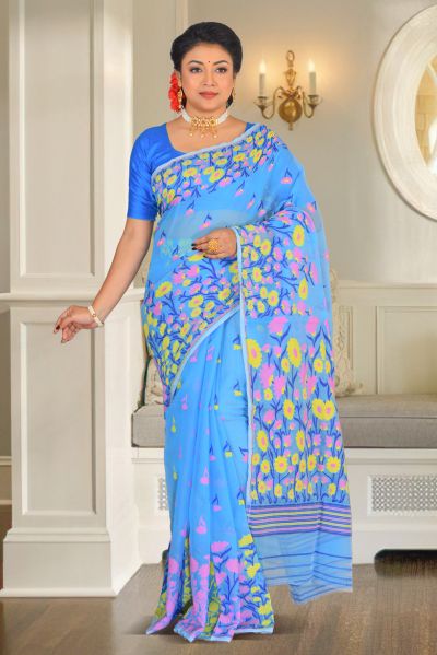 Soft Dhakai Jamdani Saree (adi86942)