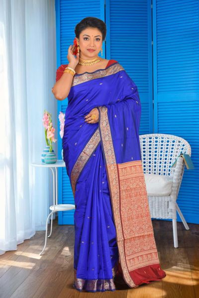 Semi Bomkai Silk Saree (adi86971)