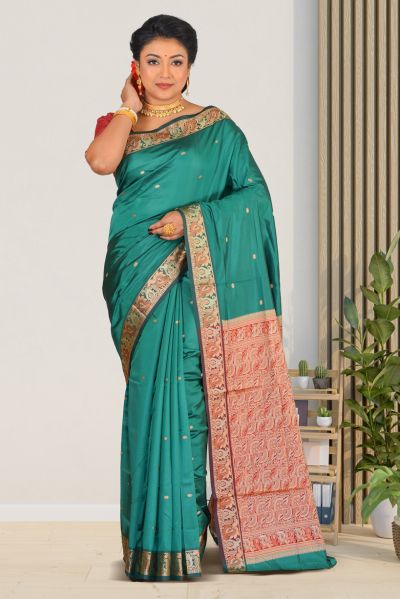 Semi Bomkai Silk Saree (adi86975)