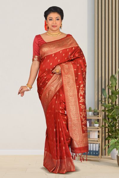 Semi Tussar Silk Saree (adi86978)