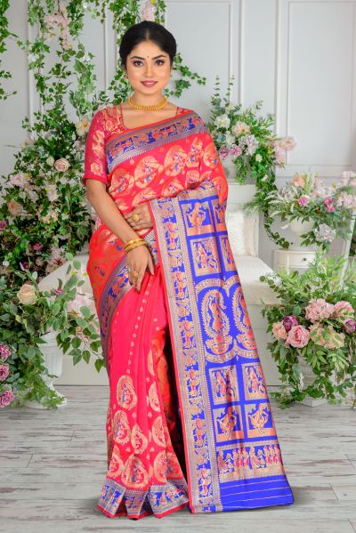 Semi Swarnachari Silk Saree (adi86981)