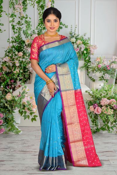 Semi Kanjivaram Silk Saree (adi86993)