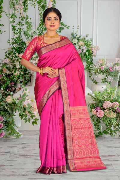 Semi Bomkai Silk Saree (adi86998)