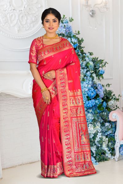 Semi Swarnachari Silk Saree (adi87012)