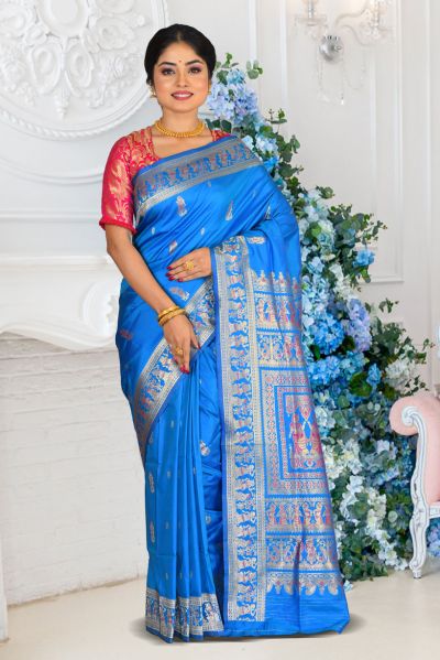 Semi Swarnachari Silk Saree (adi87013)