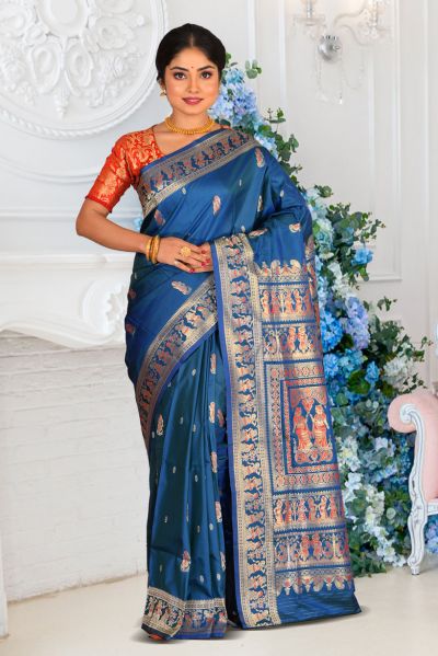 Semi Swarnachari Silk Saree (adi87019)