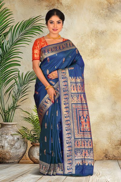 Semi Swarnachari Silk Saree (adi87021)