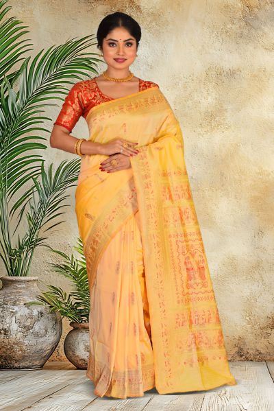 Semi Swarnachari Silk Saree (adi87022)