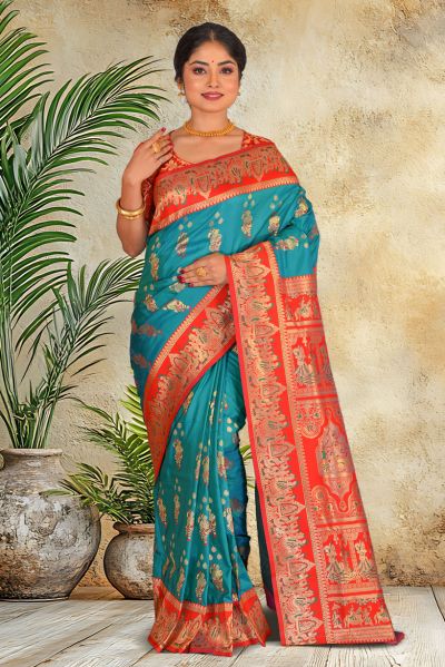 Semi Swarnachari Silk Saree (adi87024)