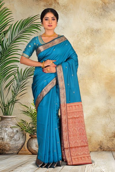 Semi Bomkai Silk Saree (adi87030)