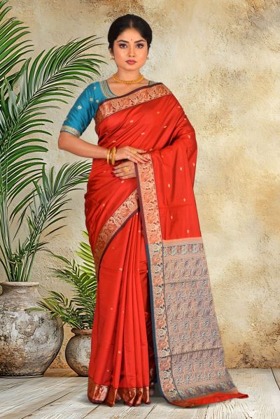 Semi Bomkai Silk Saree (adi87034)