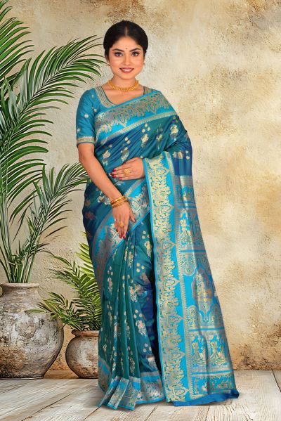 Semi Swarnachari Silk Saree (adi87037)