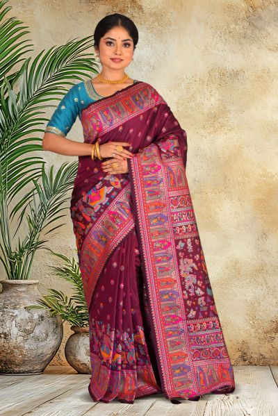 Baluchari Silk Saree (adi87039)