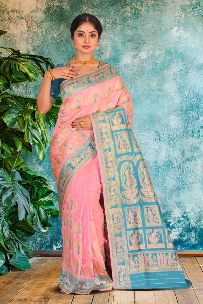 Semi Swarnachari Silk Saree (adi87044)