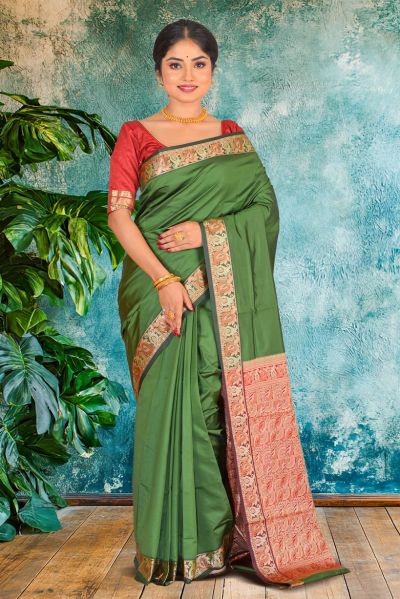 Semi Bomkai Silk Saree (adi87054)