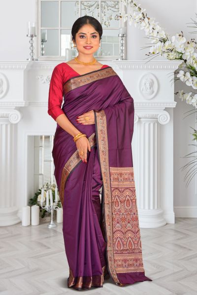 Semi Bomkai Silk Saree (adi87068)