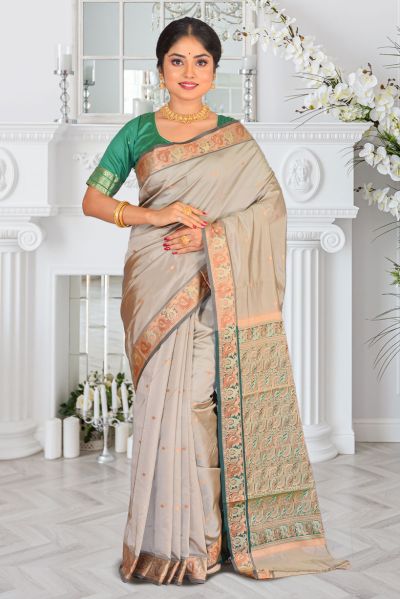 Semi Bomkai Silk Saree (adi87078)