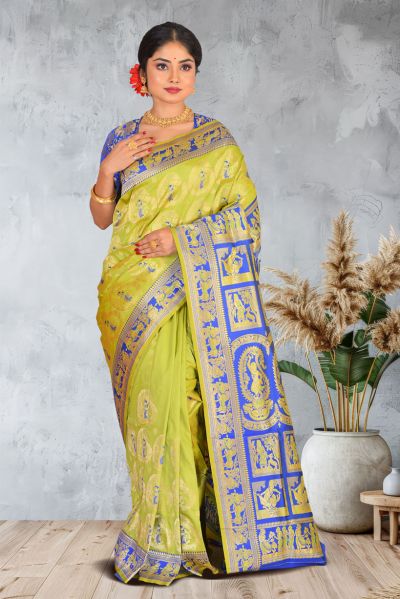 Semi Swarnachari Silk Saree (adi87082)