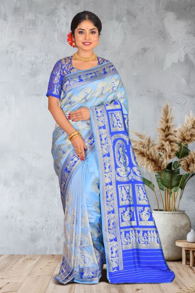 Semi Swarnachari Silk Saree (adi87085)