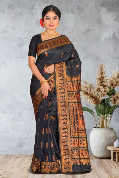 Semi Swarnachari Silk Saree (adi87086)