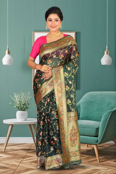 Organza Silk Saree (adi84856)