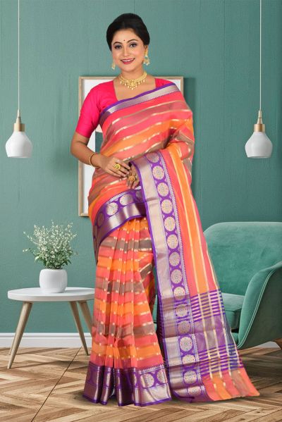 Organza Silk Saree (adi84862)