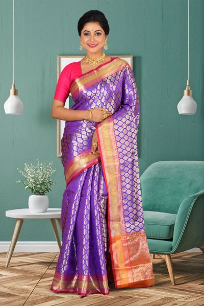 Brocade Fancy Silk Saree (adi84865)