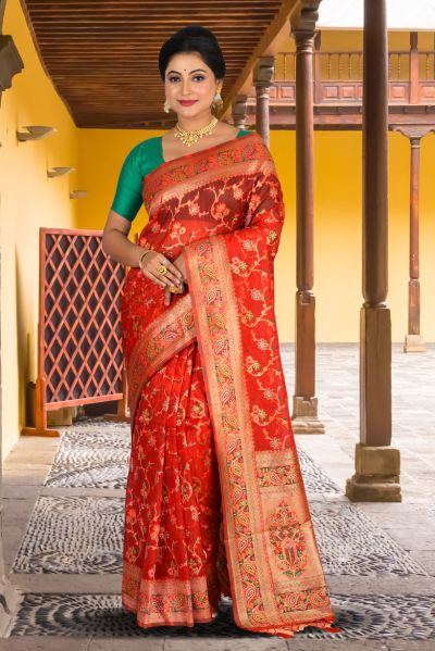 Organza Silk Saree (adi84897)