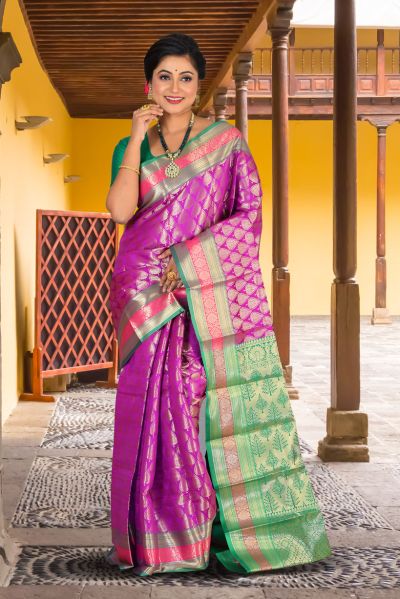 Brocade Fancy Silk Saree (adi84913)