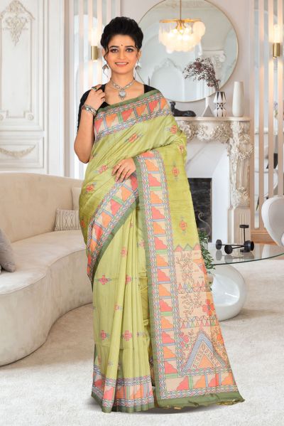 Bhagalpuri Gicha Silk Saree (adi85144)