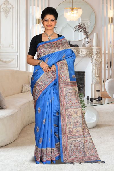 Bhagalpuri Gicha Silk Saree (adi85151)