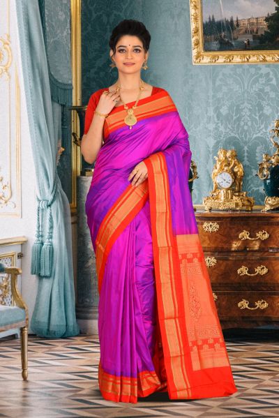 Pure Gadwal Silk Saree (adi85182)