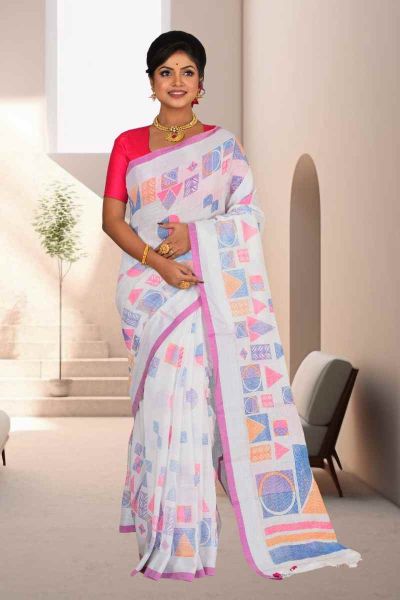 Linen Cotton Saree (adi85214)